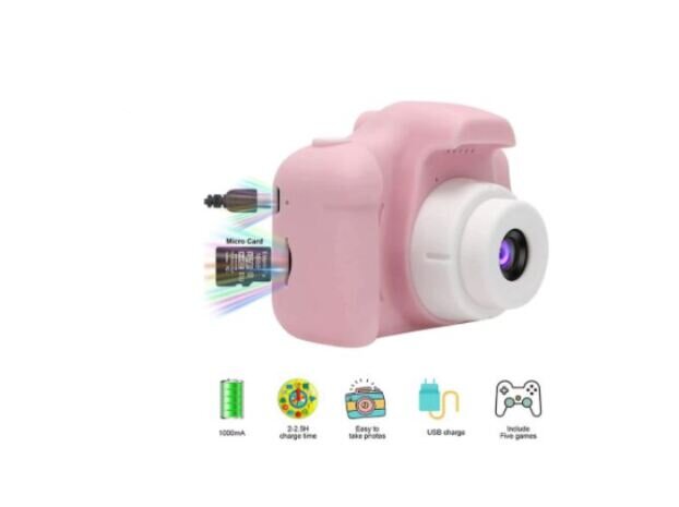 Mini aparat foto pentru copii Childhood Captures , Full HD, digitala,multiple functii